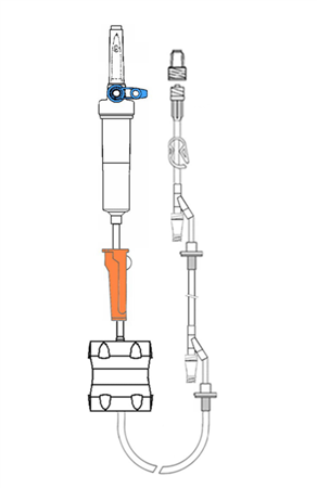 Sistema de administración de suero con filtro hidrofílico