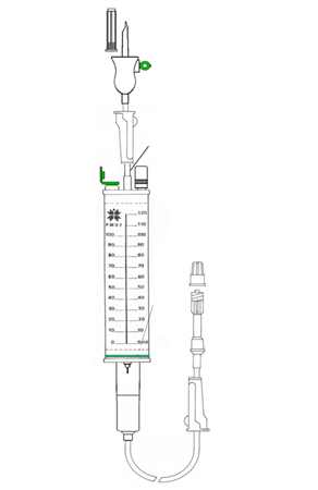 Sistema micro-gota (60 gts / ml) con cámara graduada 120 ml