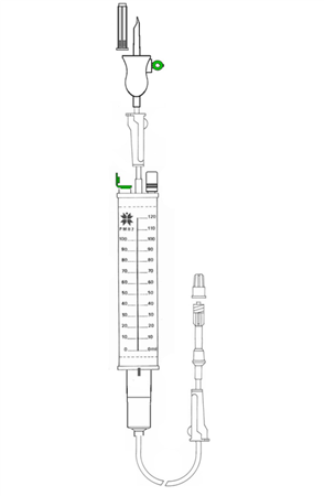 istema micro-gota (60 gts / ml) con cámara graduada 120 ml