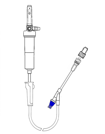 Sistema de administración de suero, filtro de 15 µm