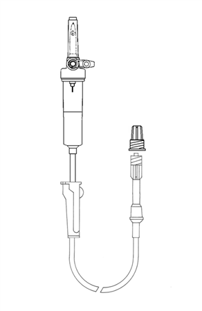 Sistema de administración de suero con microgotas (60 gts / ml)