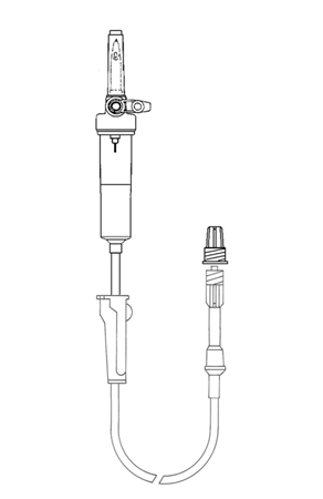 Sistema de administración de suero con microgotas (60 gts / ml)