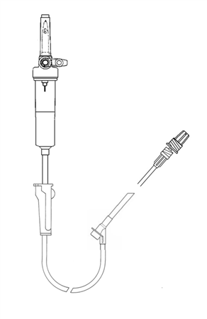 Sistema de administración de suero con microgotas (60 gts / ml)