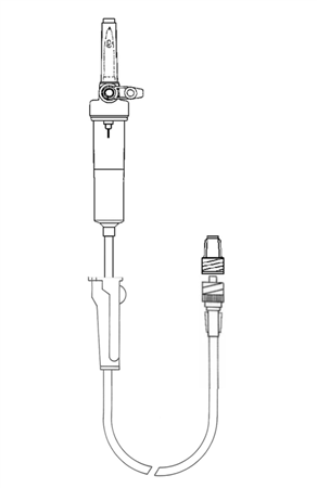 Sistema de administración de suero con microgotas (60 gts / ml)