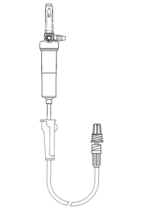 Sistema de administración de suero con filtro de 15µm