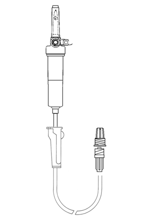 Sistema de administración de suero, roller de precisión, cerradura Luer fija 150 cm