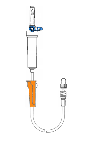 Sistema de administración de suero con filtro hidrofílico 15µm
