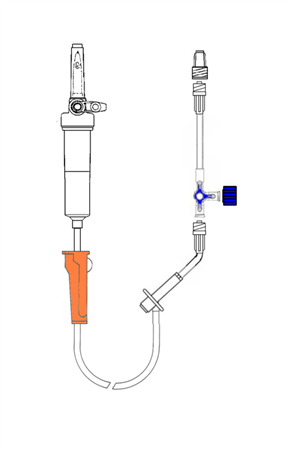 Sistema de administración de suero con filtro de 15 µm
