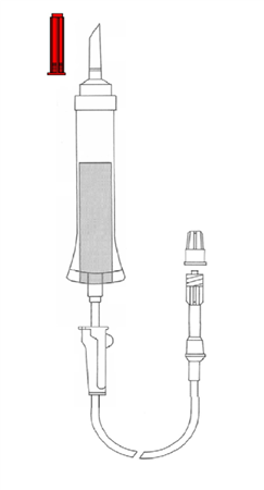 Sistema de administración de sangre con filtro de 200 µm 20 cm²