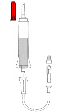 Sistema de administración de sangre con filtro de 200 µm 25 cm²