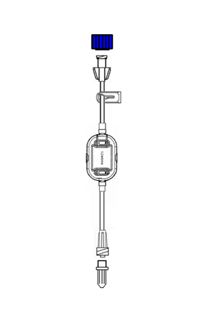 Alargadera de 10 cm con filtro de 1.2 µm, Luer Lock M / H - pediátrico / neonatal