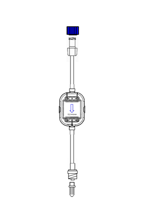 Alargadera de 10 cm con filtro de 0.2 µm con válvula antirreflujo