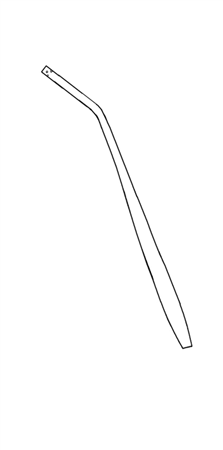 Cánula Yankauer mediana, sin orificio de control