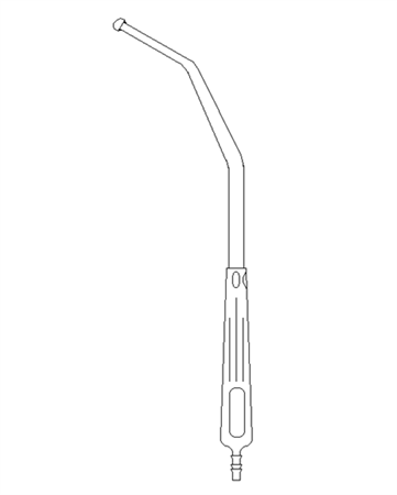 Cánula Yankauer de punta redonda, con orificio de control