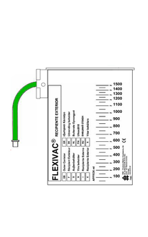 Recipiente exterior para bolsas Flexivac® de 1500 ml con línea de vacío 30 cm